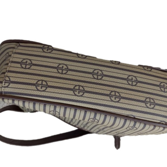 GIANI BERNINI    Shoulder Bag Top Zip  Olive with Brown Trim - Picture 7 of 11